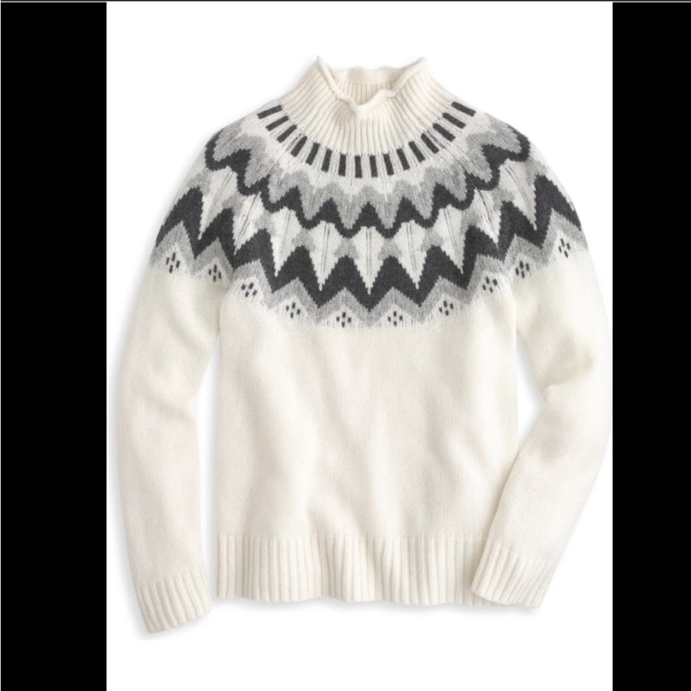 J Crew Cashmere Fair Isle Sweater